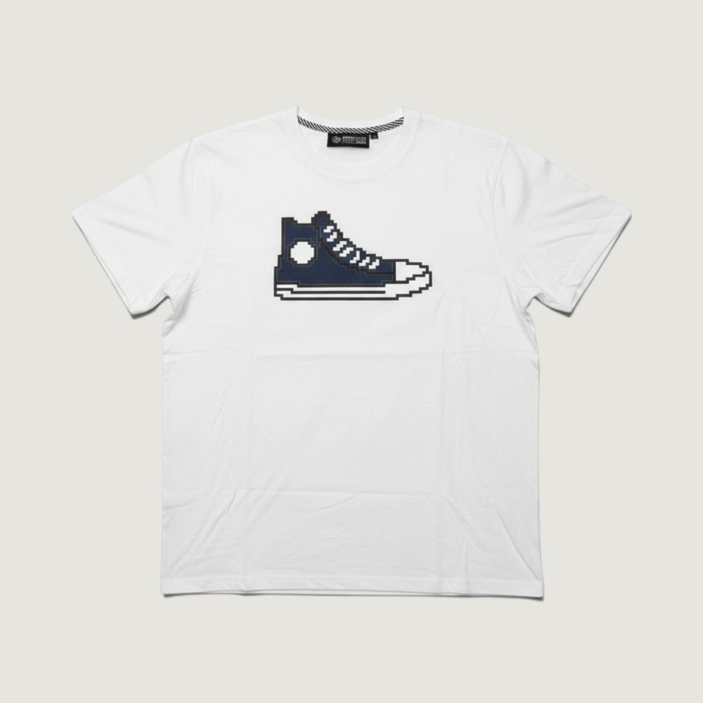 Mostly Heard Rarely Seen Pixel Sneaker Graphic T-Shirt White Large